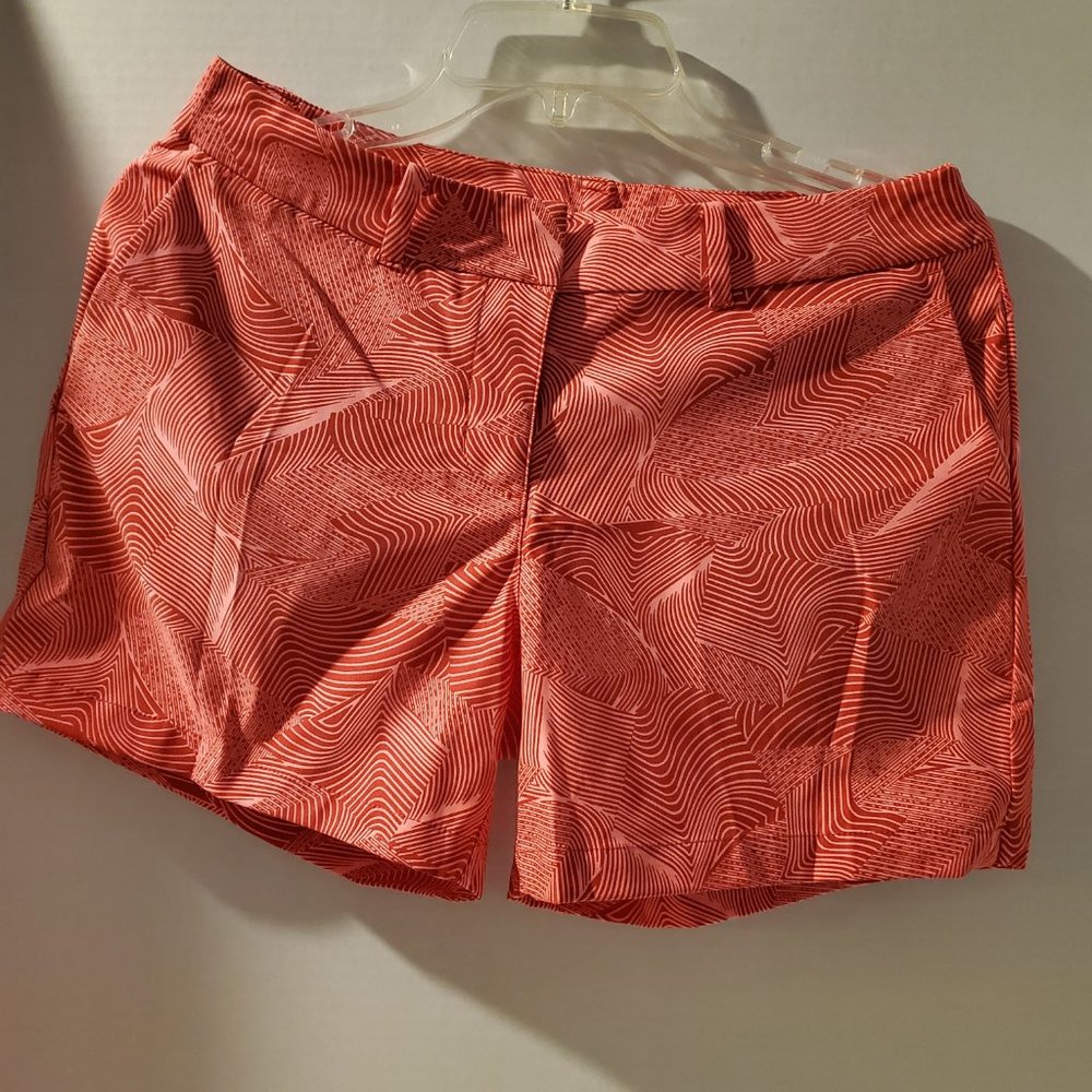 Nike Flex Dri Fit 4.5" Golf Shorts-Womens 884930-686-Abtract Pink/red print-NWT